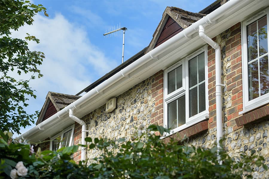 White uPVC soffit, fascias and guttering