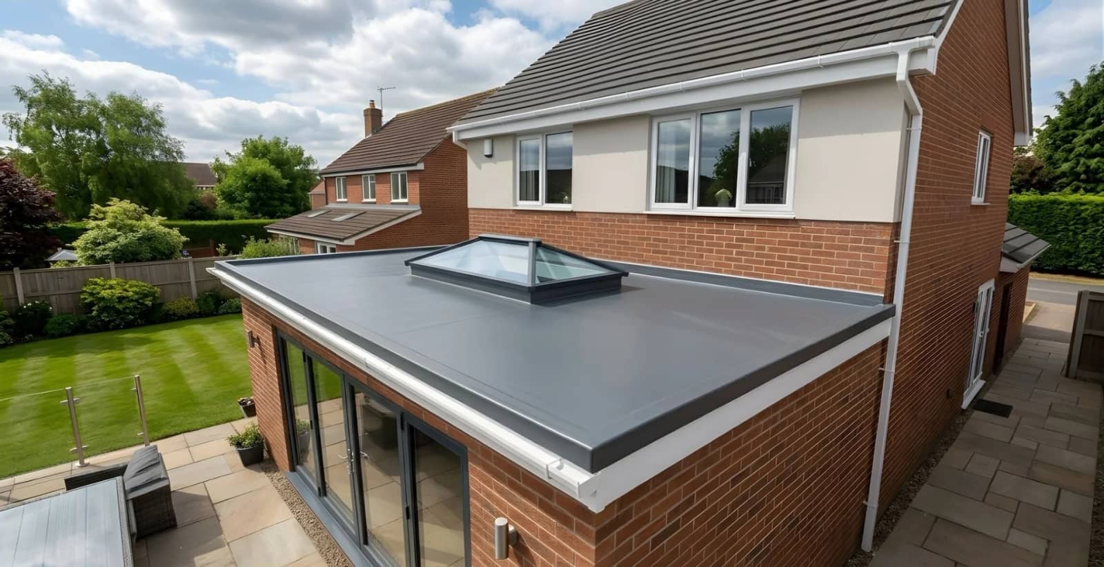 Professional GRP fibreglass flat roof installation